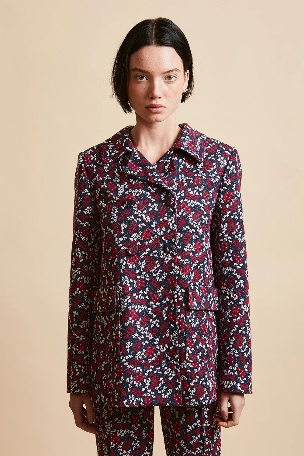 Veste en interlock jacquard à motif floral all over sold by Paul & Joe