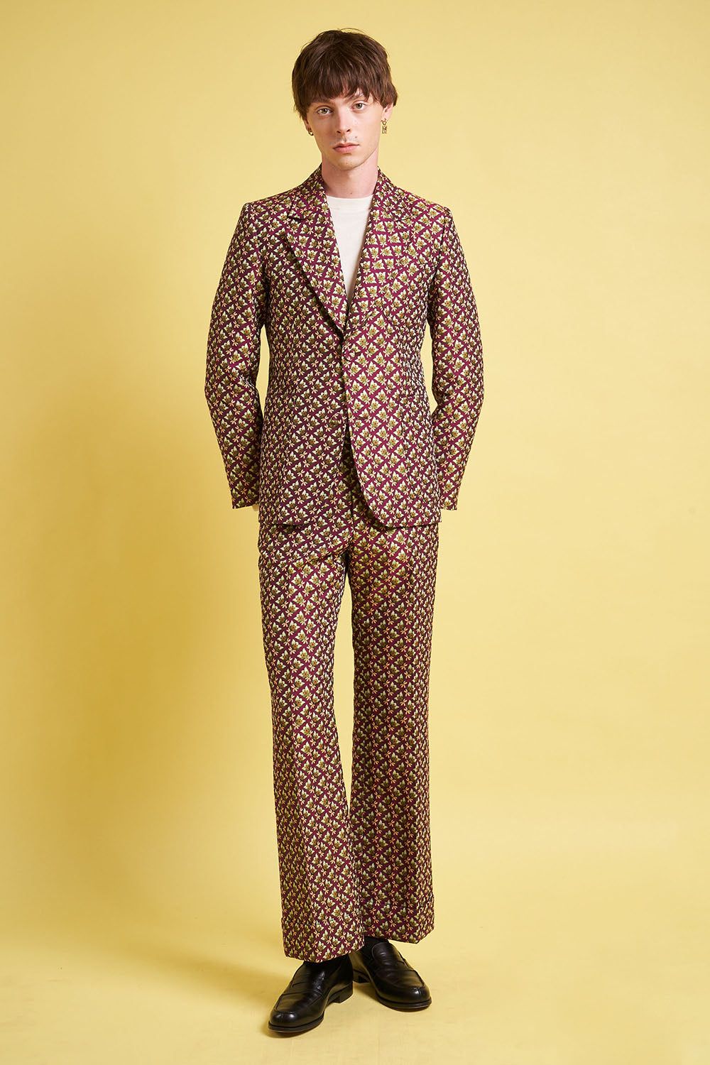 Pantalon coupe droite en jacquard floral sold by Paul & Joe