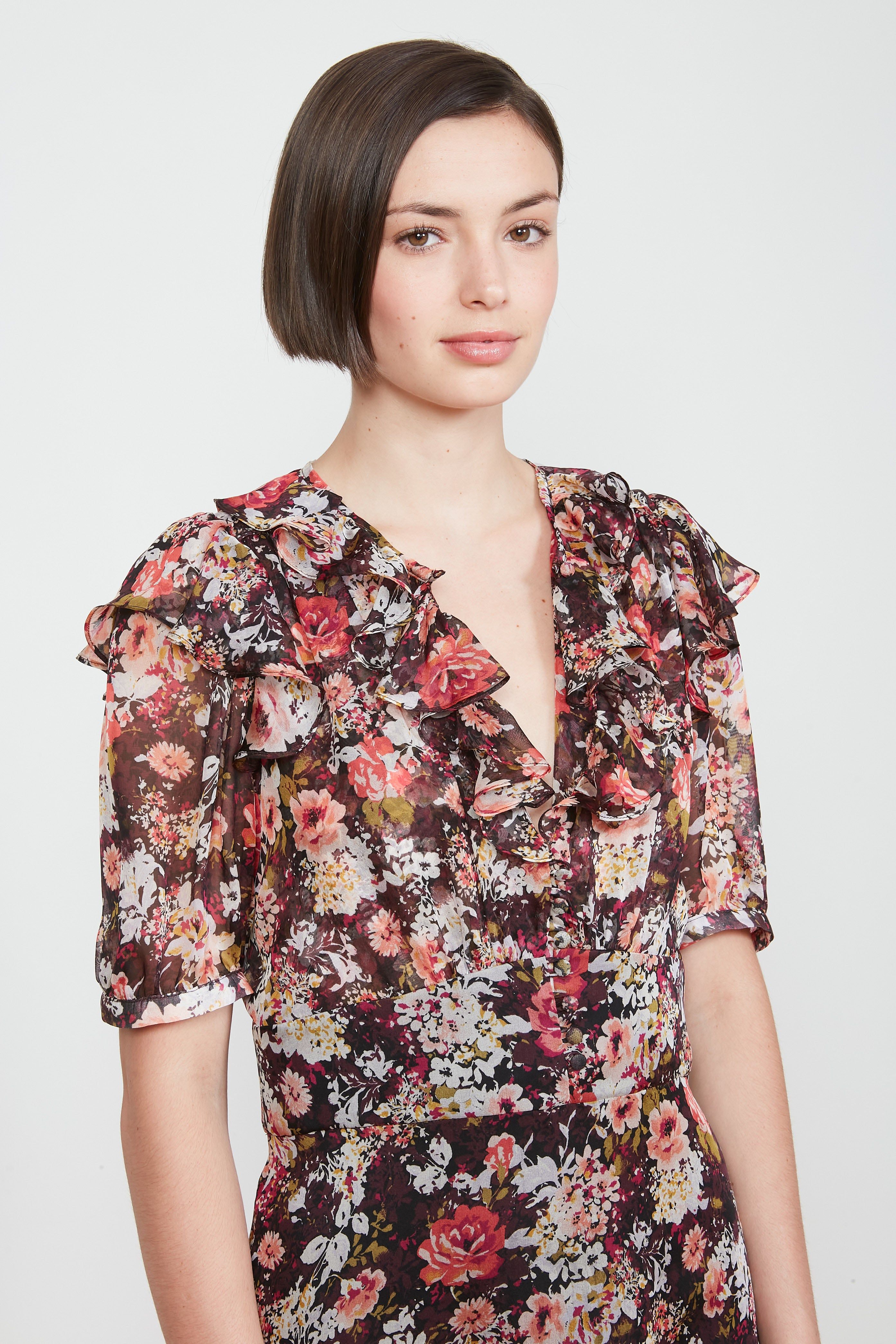 Robe midi florale en mousseline de soie sold by Paul & Joe product image thumbnail 3