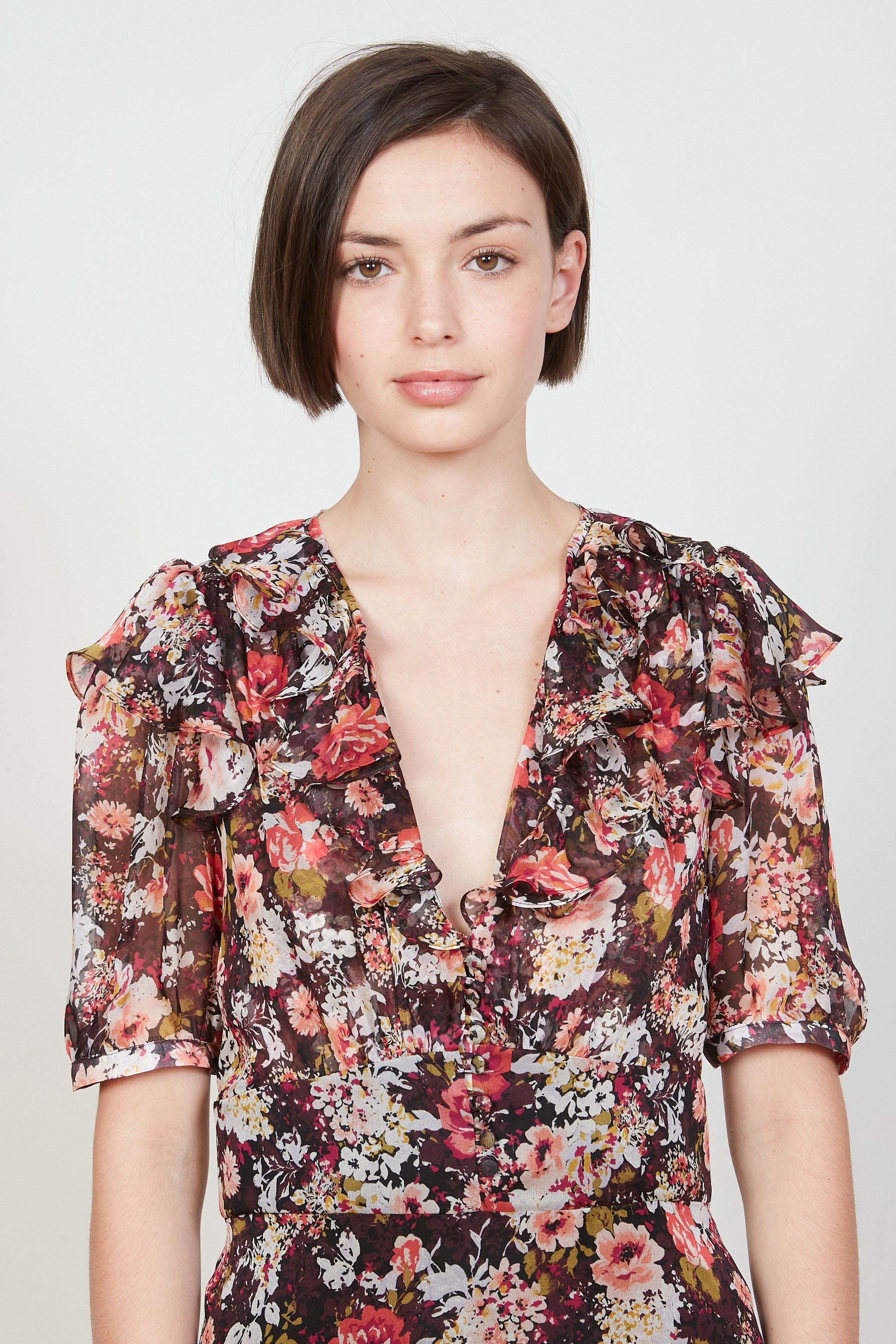 Robe midi florale en mousseline de soie sold by Paul & Joe product image thumbnail 2