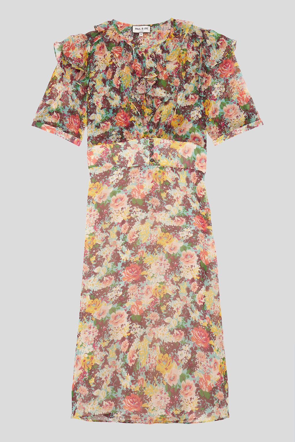 Robe midi florale en mousseline de soie sold by Paul & Joe product image thumbnail 5