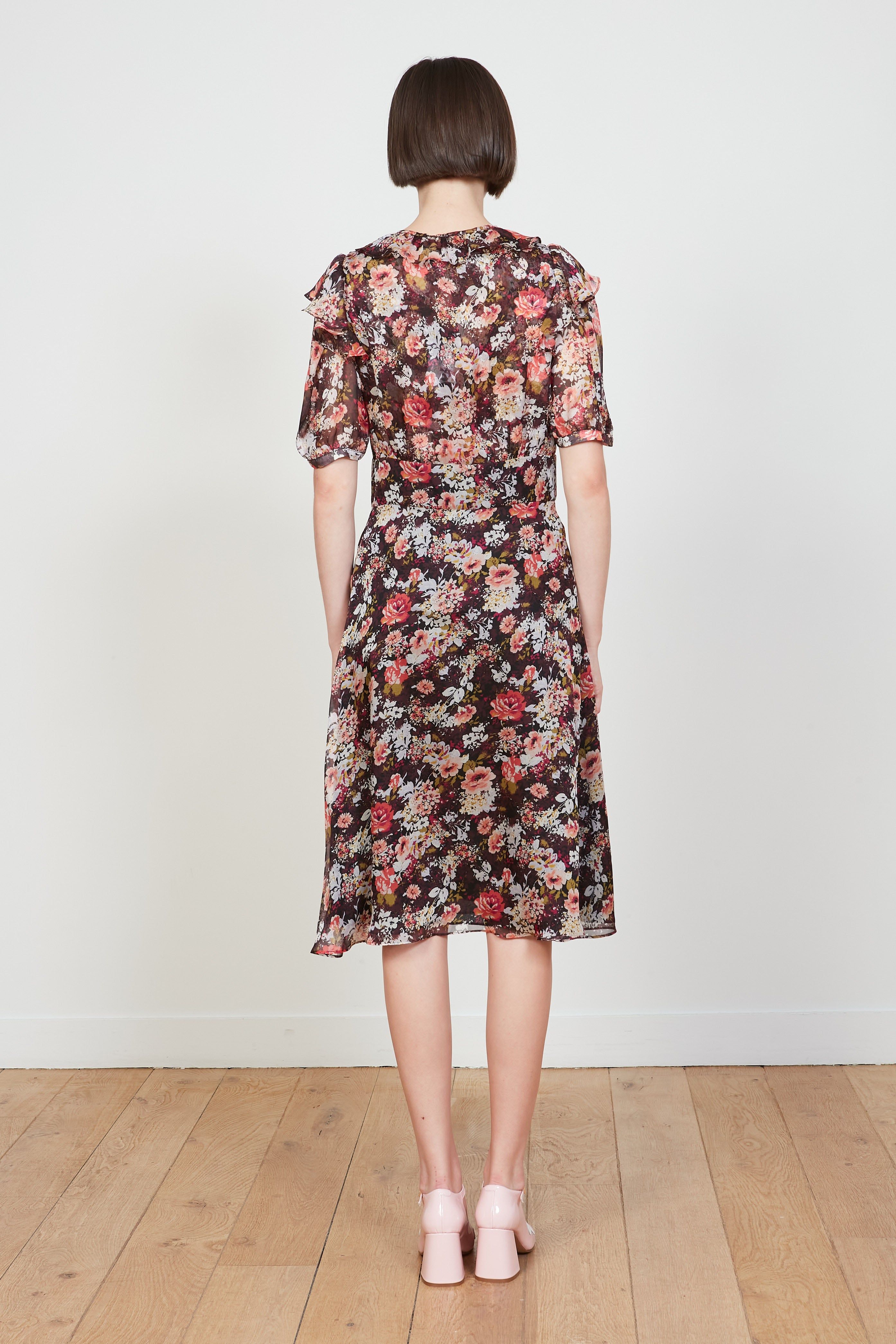 Robe midi florale en mousseline de soie sold by Paul & Joe product image thumbnail 4