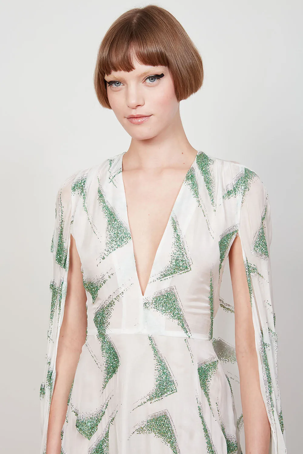 Robe longue en mousseline de soie brodée de sequins sold by Paul & Joe product image thumbnail 4