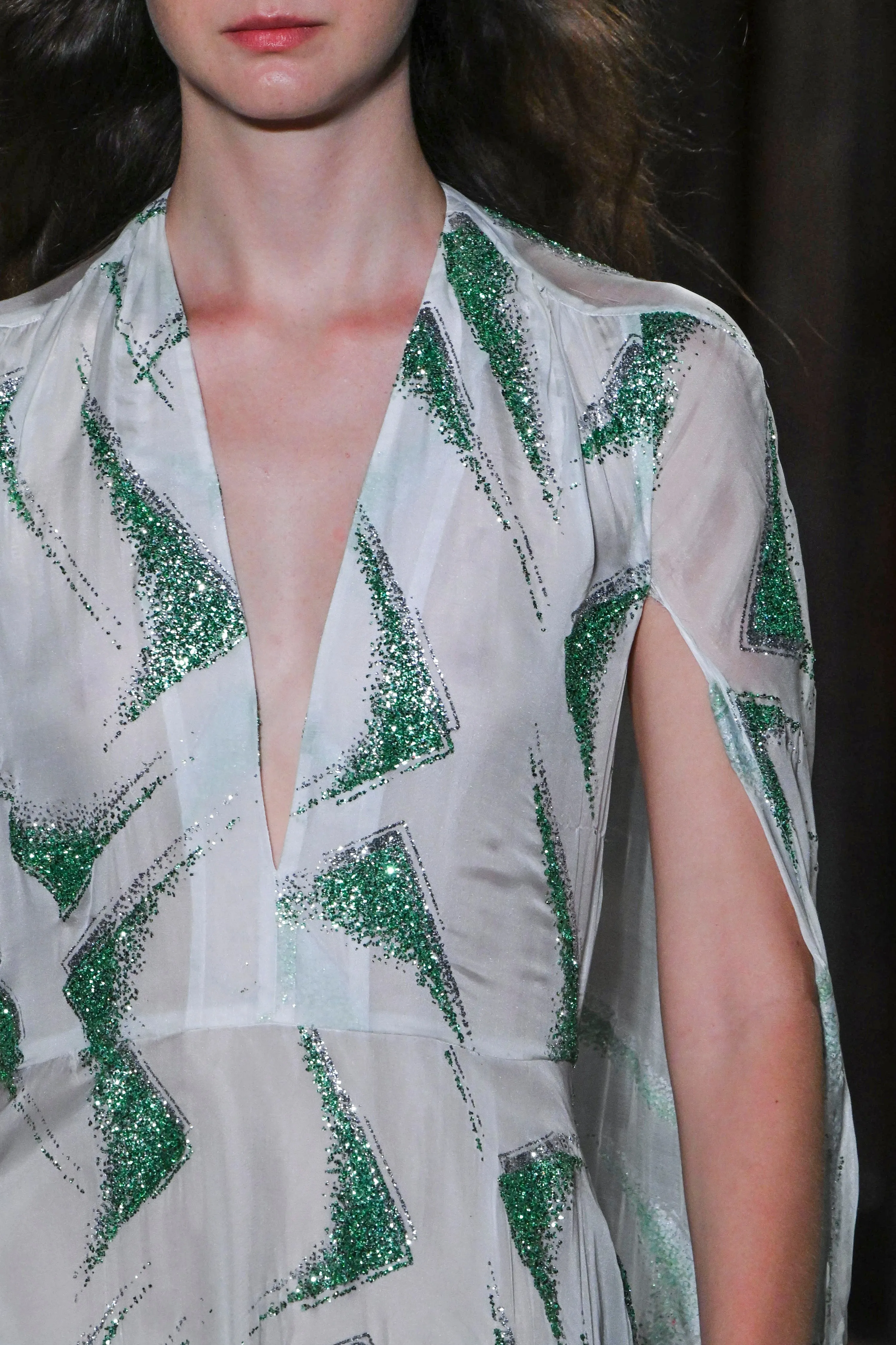 Robe longue en mousseline de soie brodée de sequins sold by Paul & Joe product image thumbnail 3