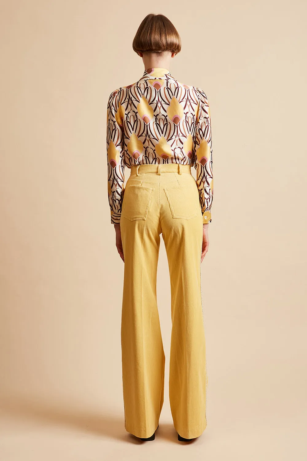 Pantalon coupe droite en velours avec bandes brodées de pierres sold by Paul & Joe product image thumbnail 5