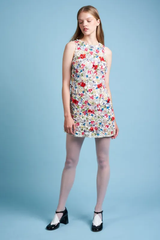 Robe courte brodée de fleurs en 3D sold by Paul & Joe