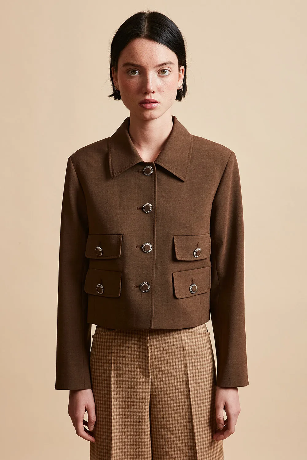 Veste courte en laine vierge tropicale tissée en Italie sold by Paul & Joe product image thumbnail 3