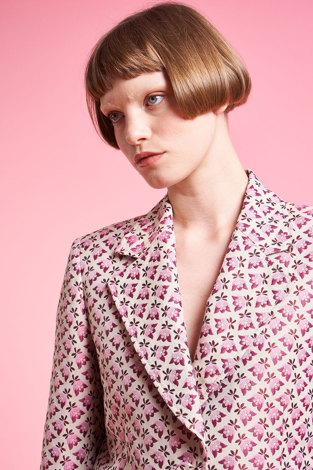 Veste tailleur en jacquard floral all over tissée en France sold by Paul & Joe product image thumbnail 3