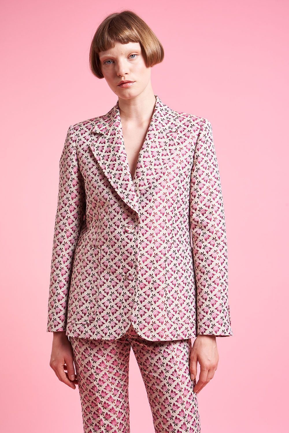 Veste tailleur en jacquard floral all over tissée en France sold by Paul & Joe product image thumbnail 2