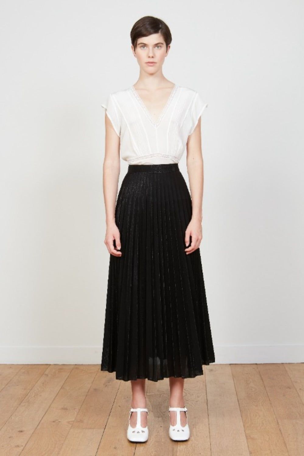 Jupe longue plissée soleil ceinturée sold by Paul & Joe product image thumbnail 5