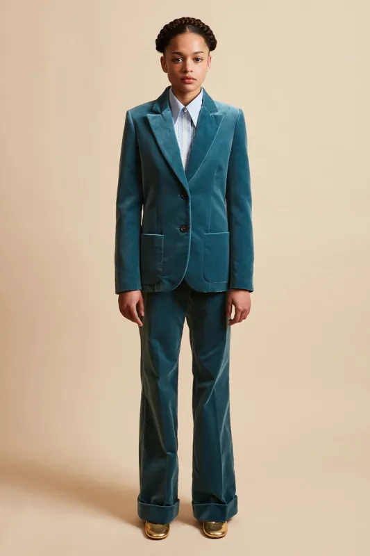 Pantalon droit en velours lisse de coton sold by Paul & Joe