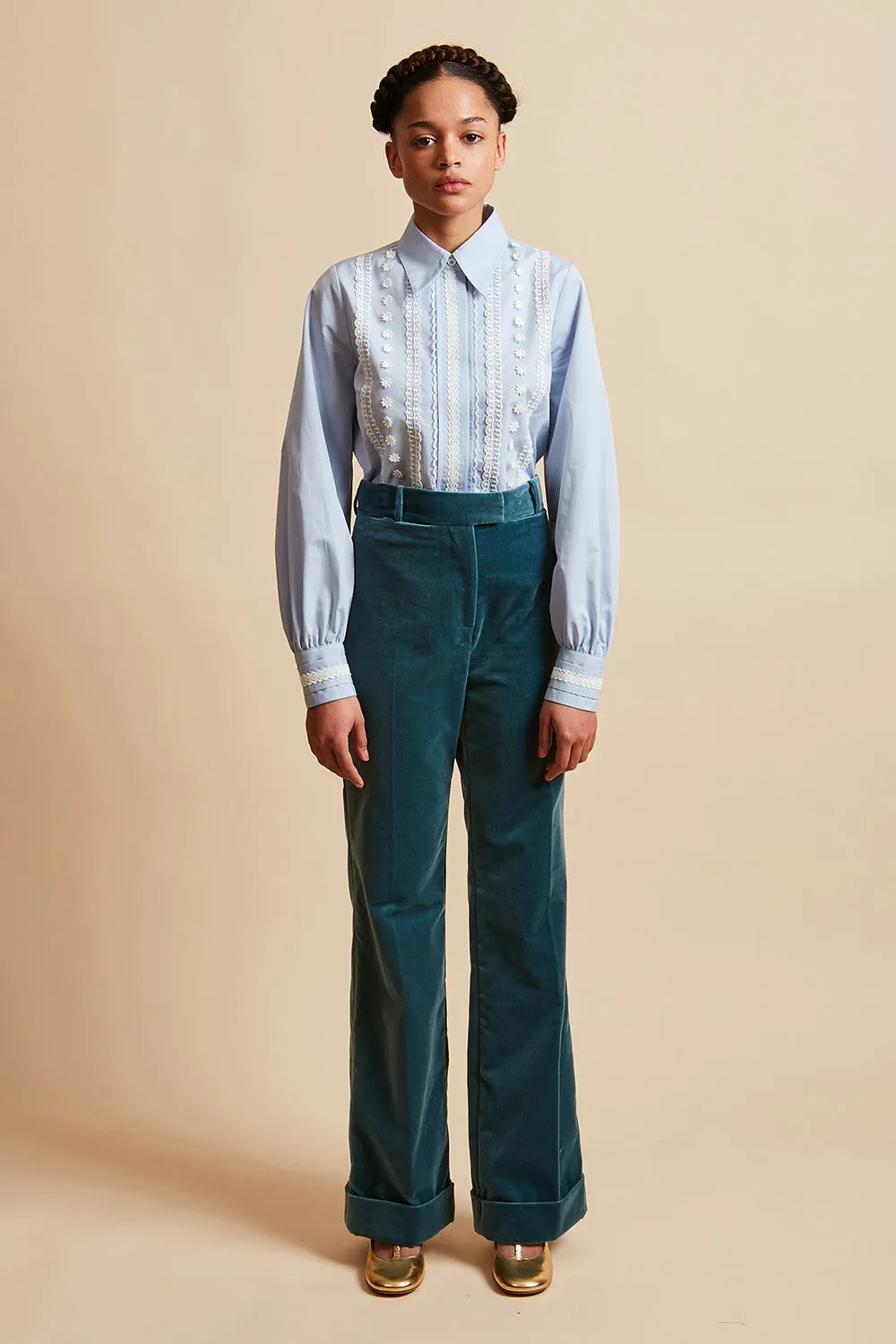 Pantalon droit en velours lisse de coton sold by Paul & Joe product image thumbnail 2