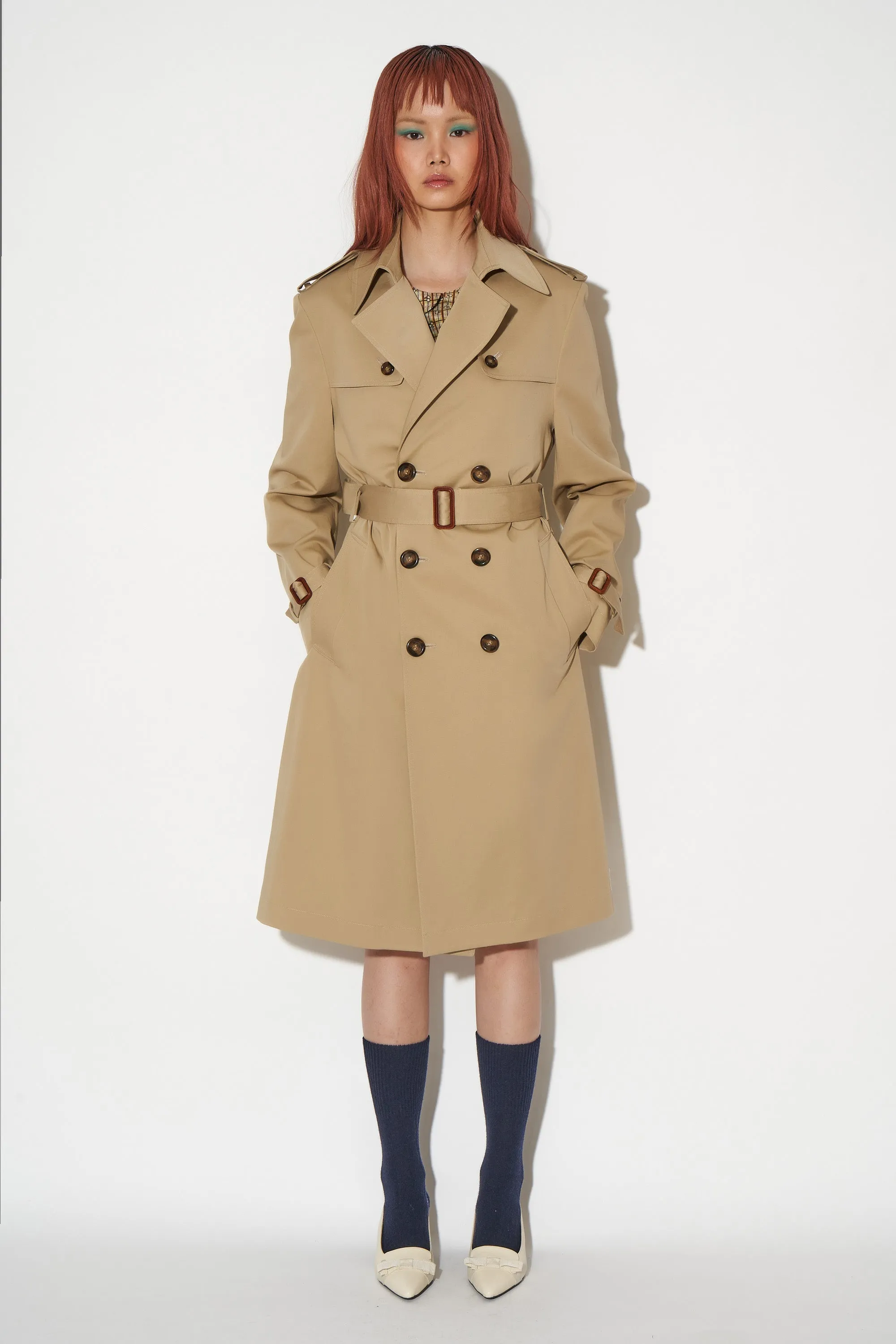 Trench long unisexe en gabardine de coton sold by Paul & Joe