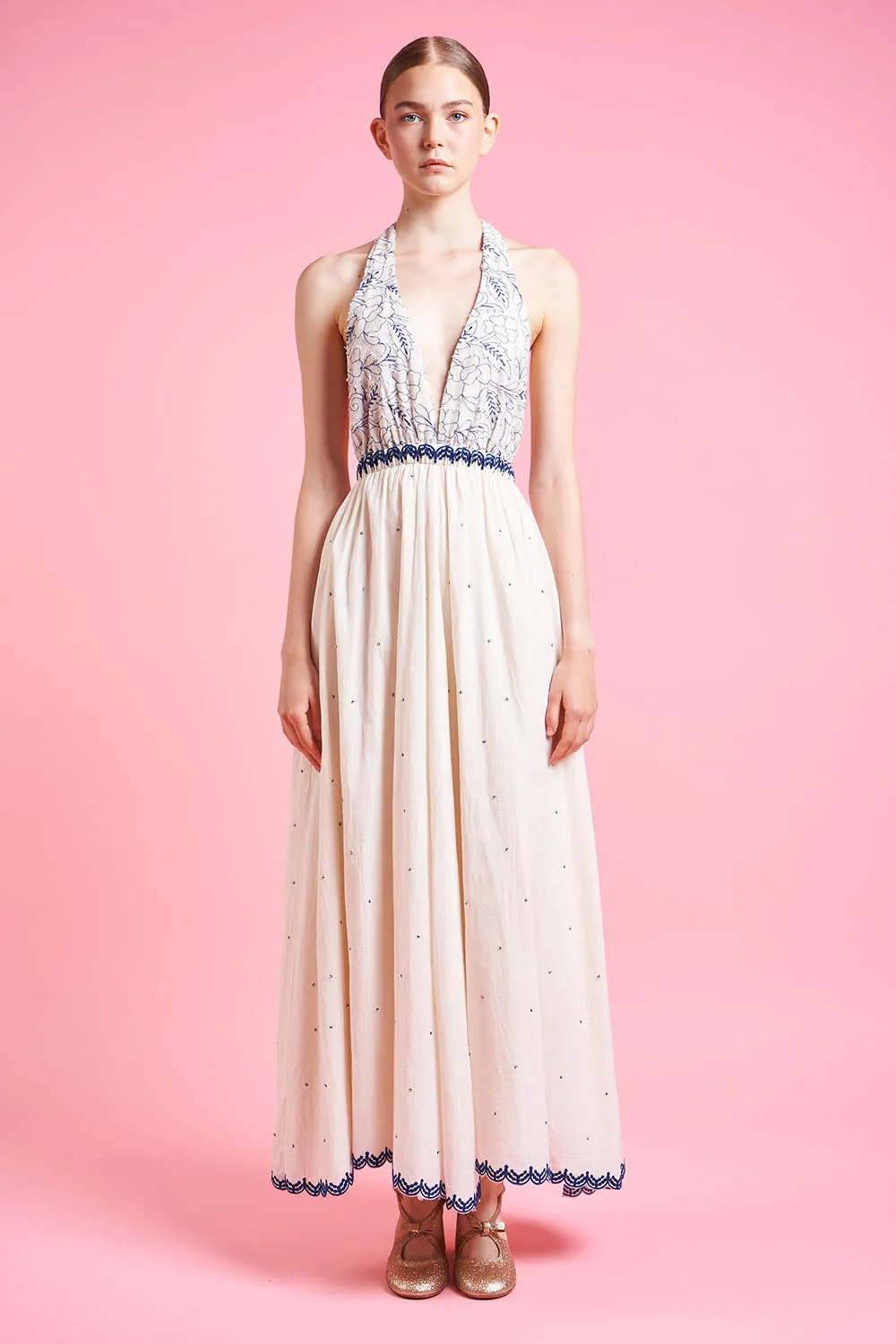 Robe longue dos nu à la taille élastiquée sold by Paul & Joe product image thumbnail 4