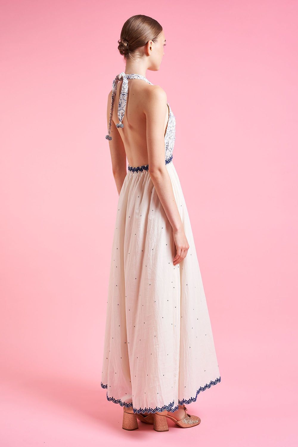 Robe longue dos nu à la taille élastiquée sold by Paul & Joe product image thumbnail 5