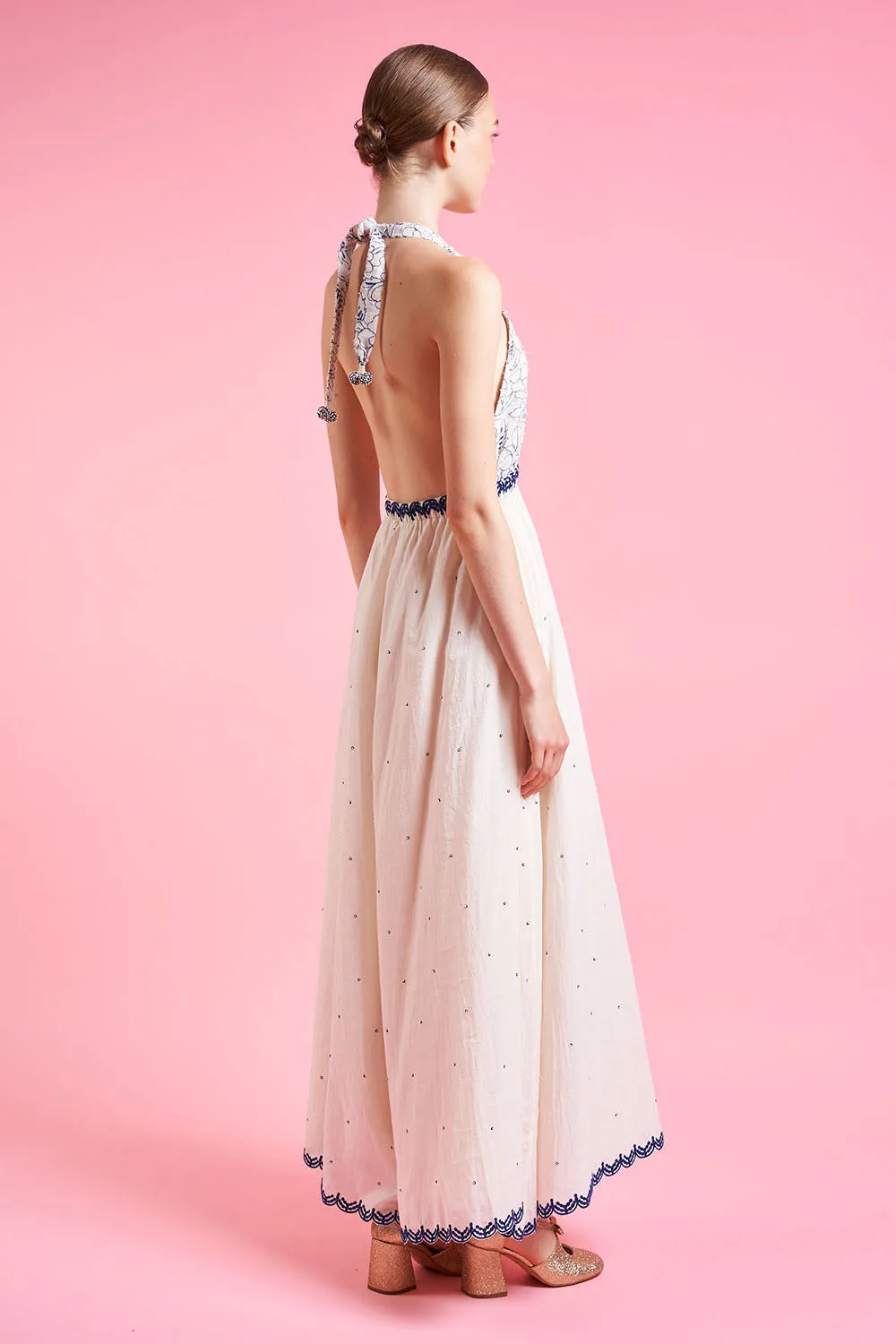 Robe longue dos nu à la taille élastiquée sold by Paul & Joe product image thumbnail 5