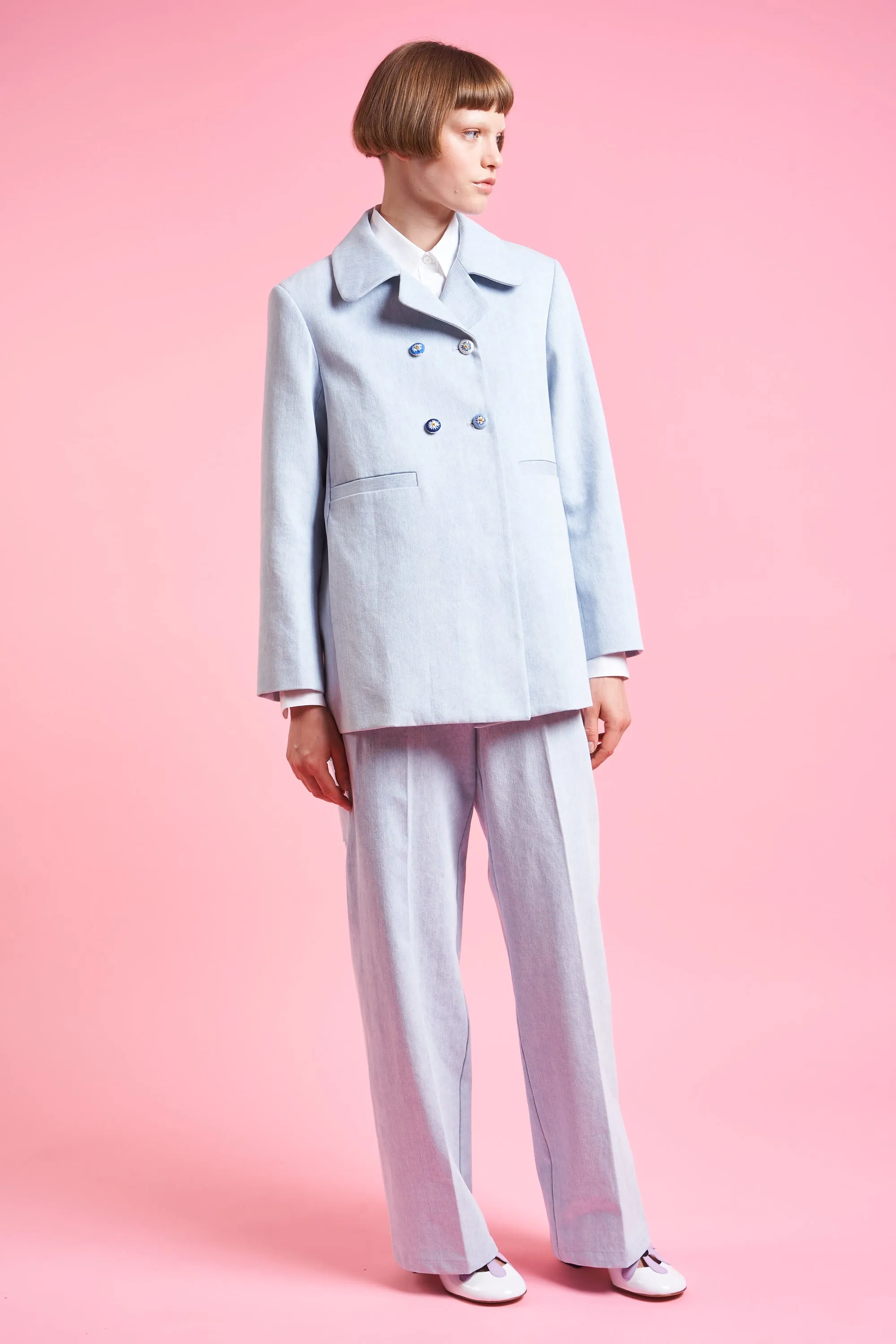 Veste ajustée à double croisure en denim sold by Paul & Joe product image thumbnail 5