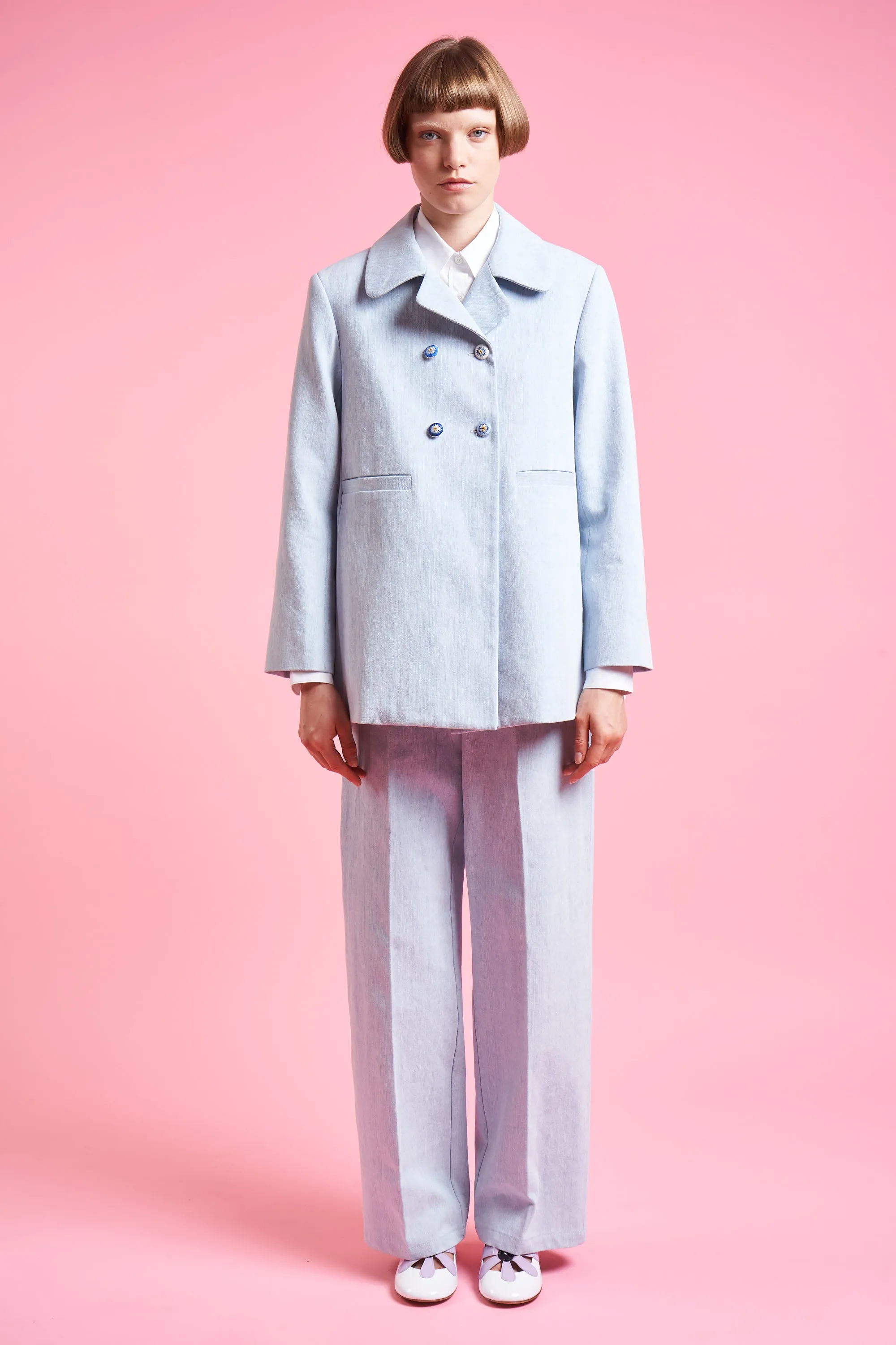 Veste ajustée à double croisure en denim sold by Paul & Joe product image thumbnail 3