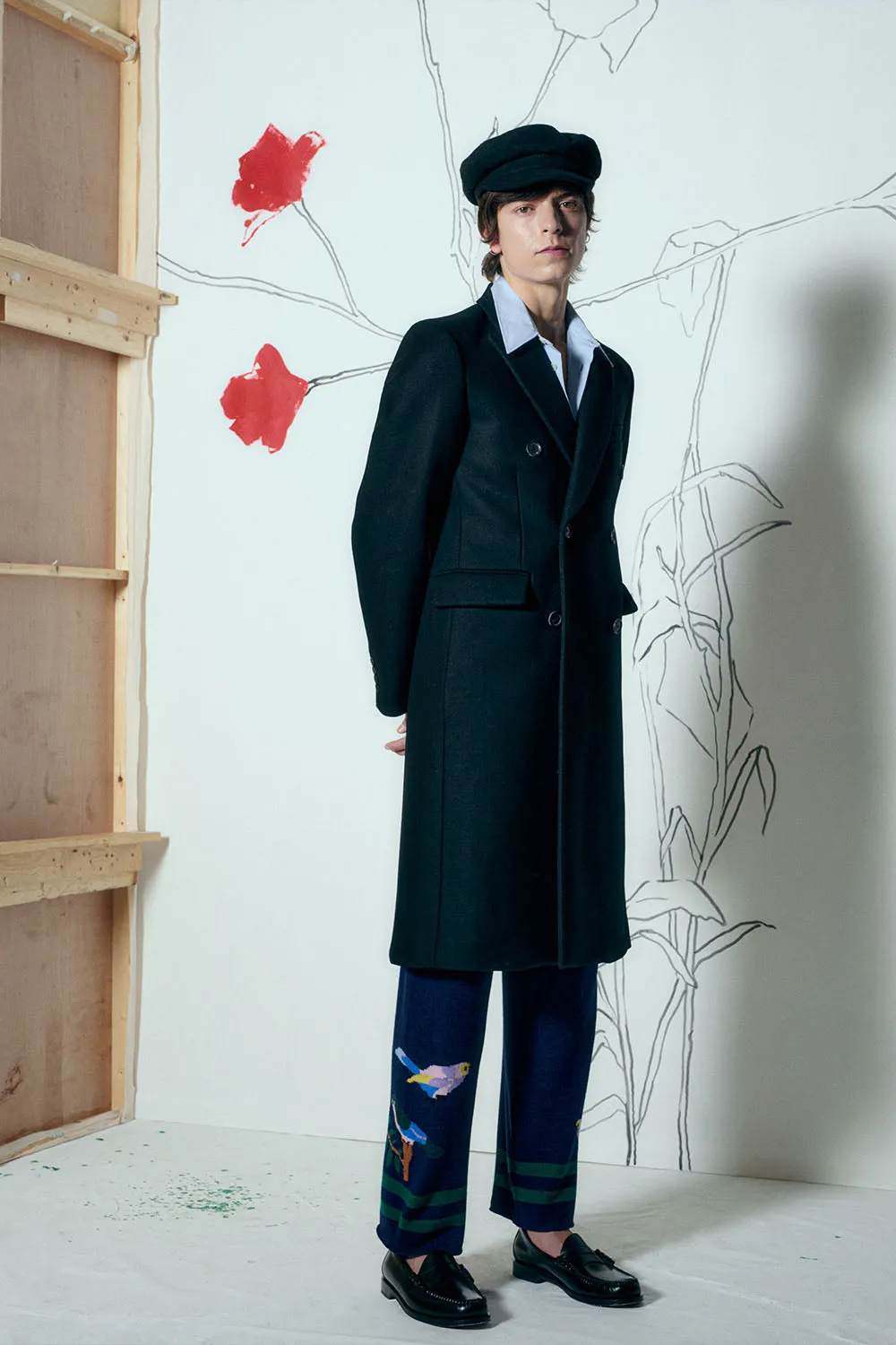 Manteau long en laine au simple boutonnage sold by Paul & Joe