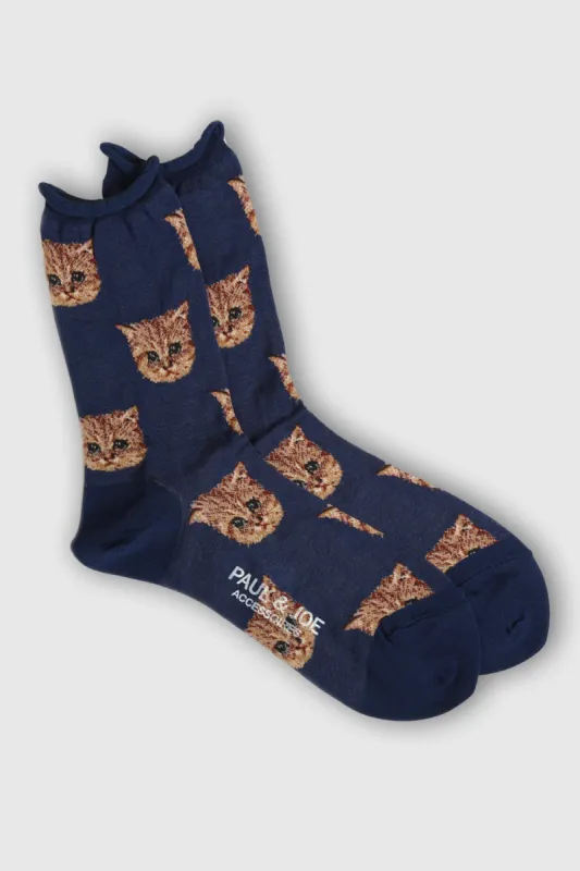 Chaussettes à tête de chat sold by Paul & Joe