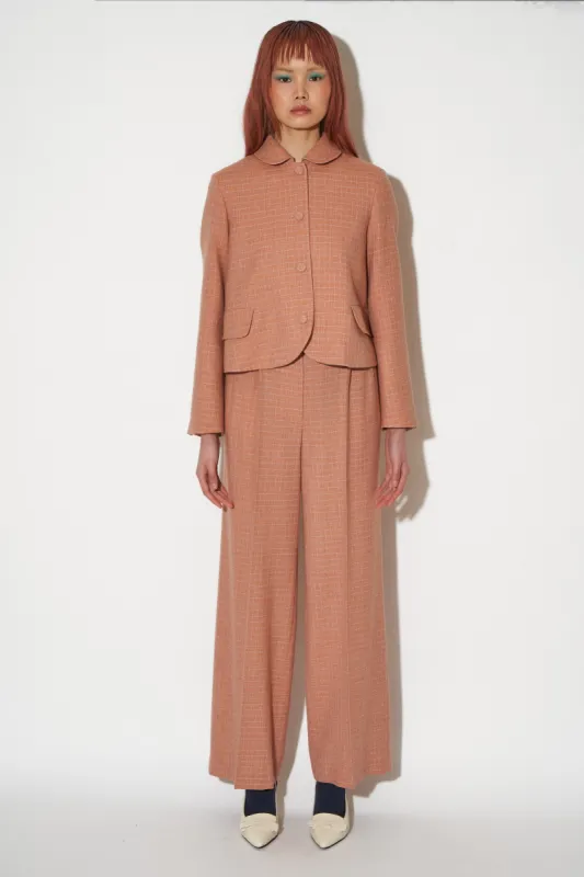 Pantalon ample en lainage à carreaux sold by Paul & Joe