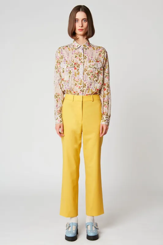 Pantalon droit longueur cheville en laine vierge sold by Paul & Joe