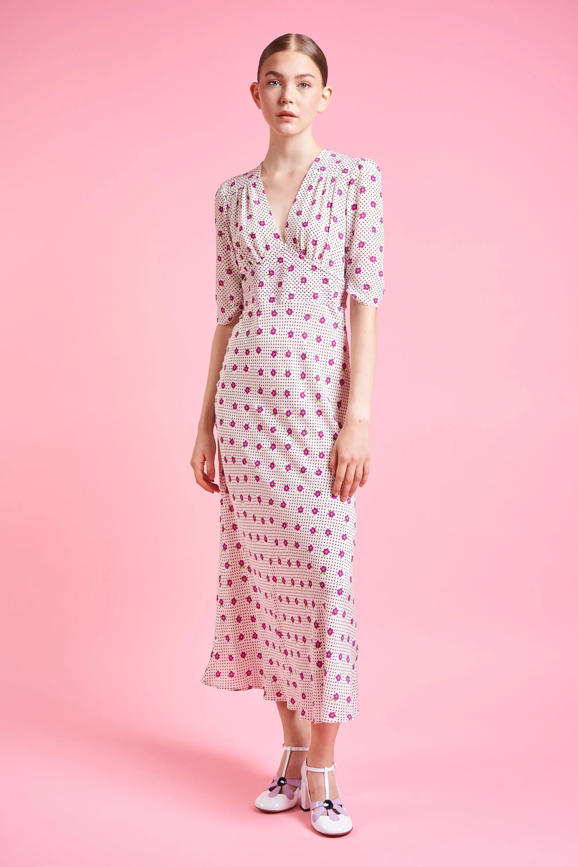 Robe longueur midi en crêpe de chine de soie sold by Paul & Joe product image thumbnail 2