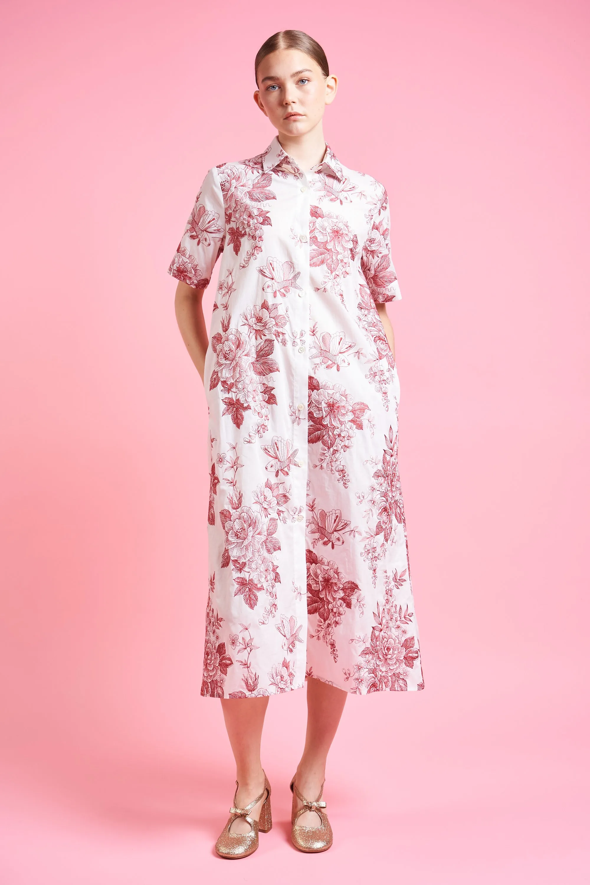 Robe chemise aux broderies exclusives sold by Paul & Joe