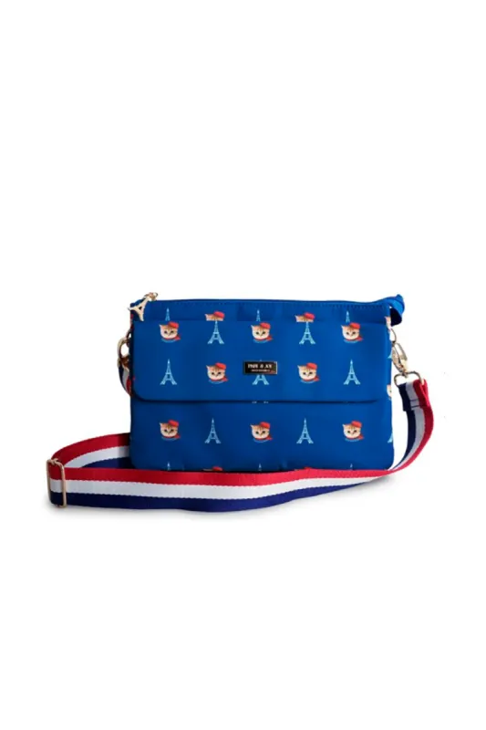 Sac à main bandoulière bleu Nounette in Paris sold by Paul & Joe