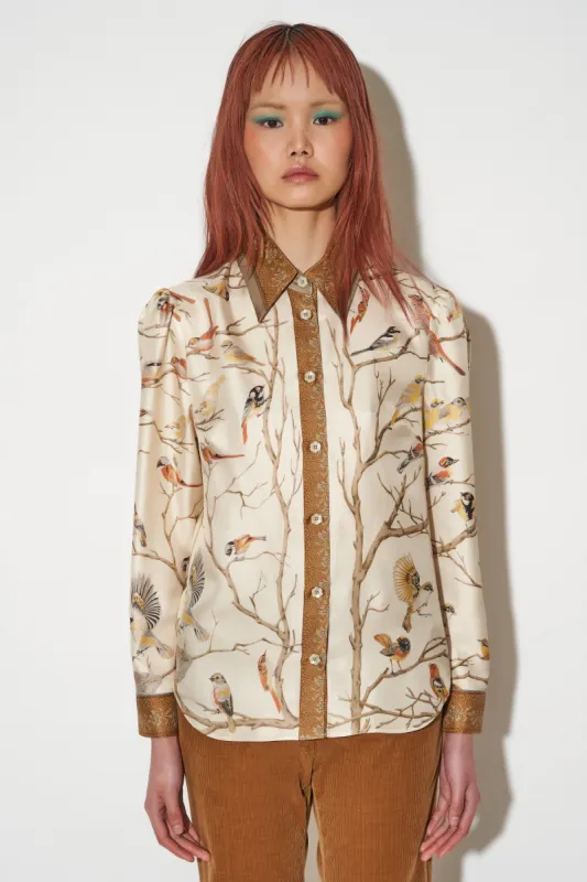 Chemise coupe cintrée en twill de soie sold by Paul & Joe