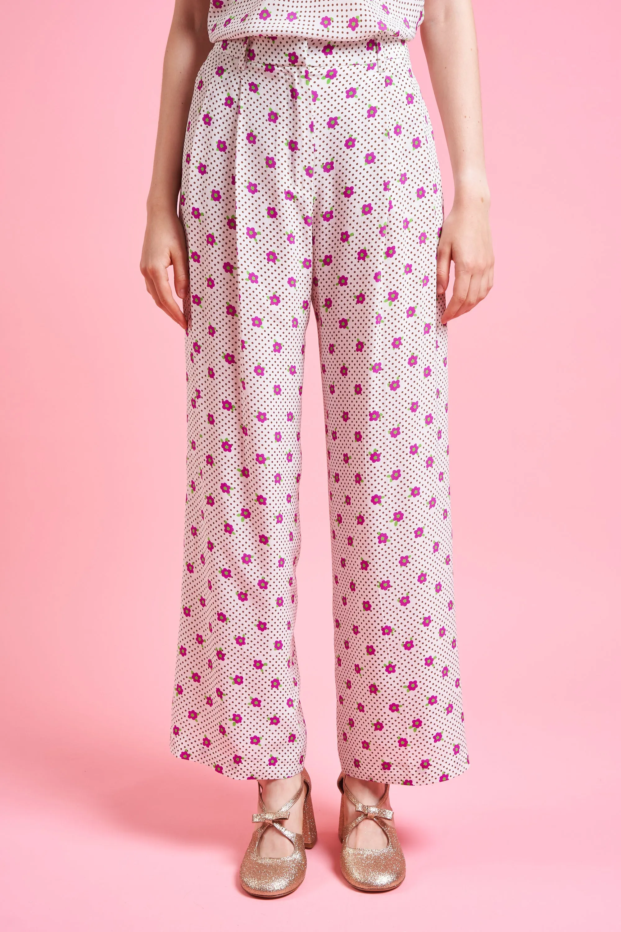 Pantalon jambes larges en crêpe de Chine sold by Paul & Joe product image thumbnail 2