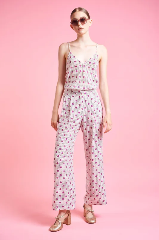 Pantalon jambes larges en crêpe de Chine sold by Paul & Joe