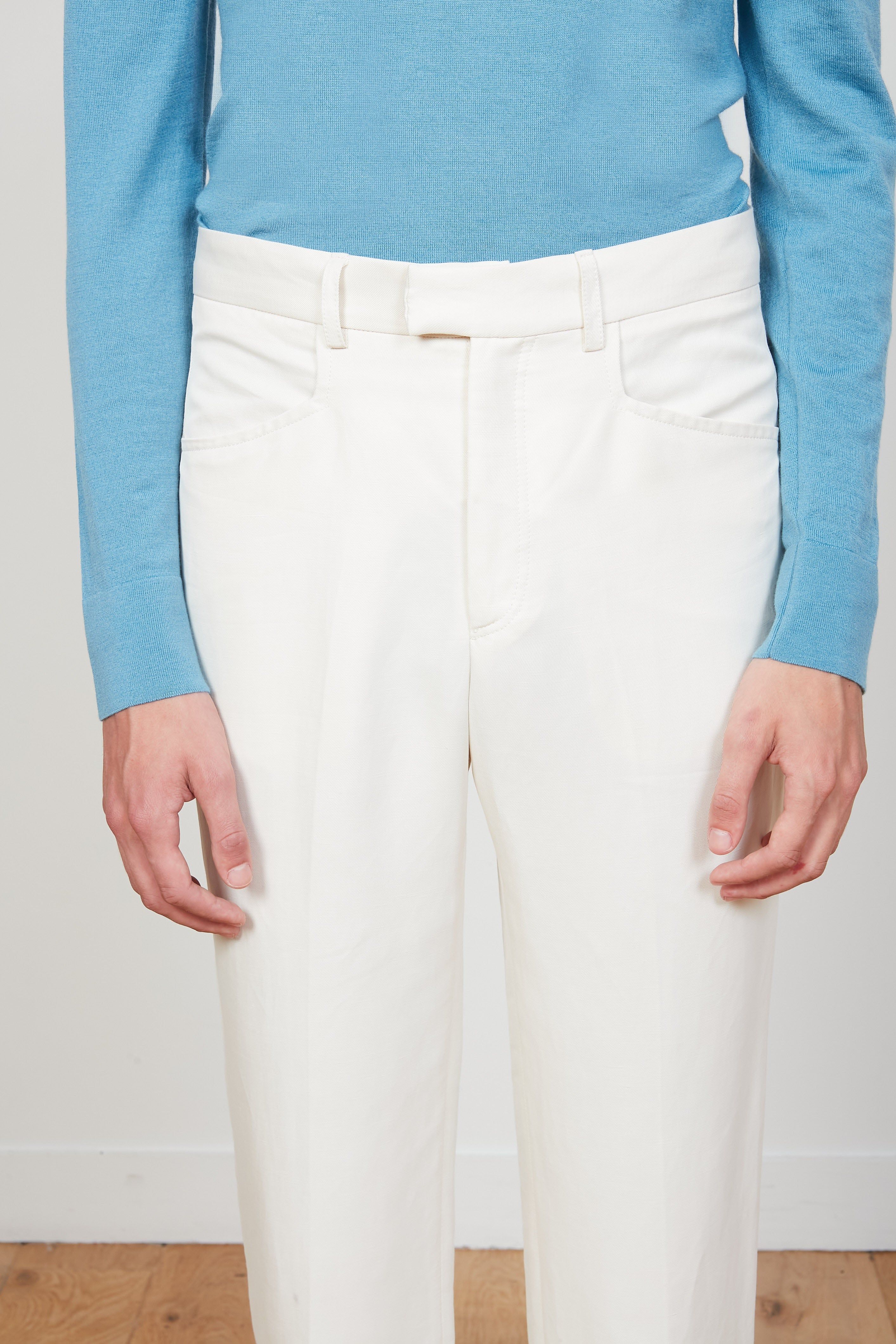 Pantalon coupe droite en twill à plis marqués sold by Paul & Joe product image thumbnail 2