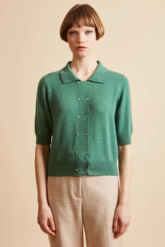 Cardigan court en cachemire col polo sold by Paul & Joe