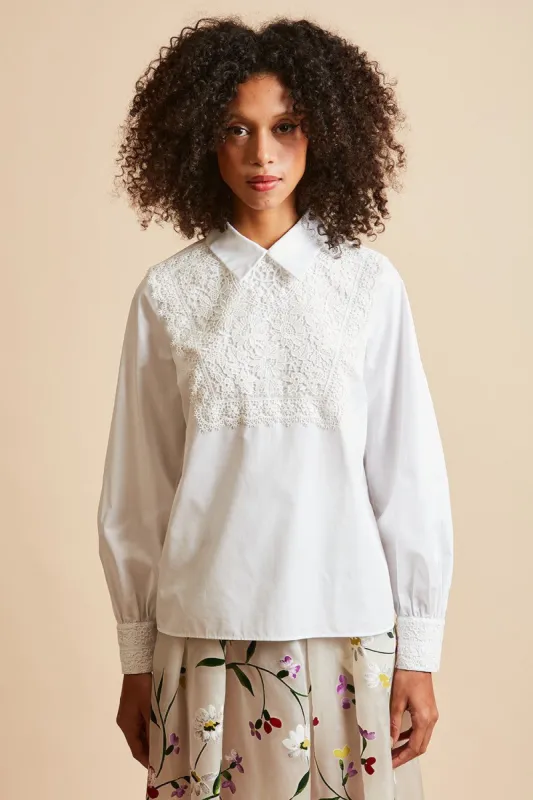 Blouse en popeline blanche italienne sold by Paul & Joe