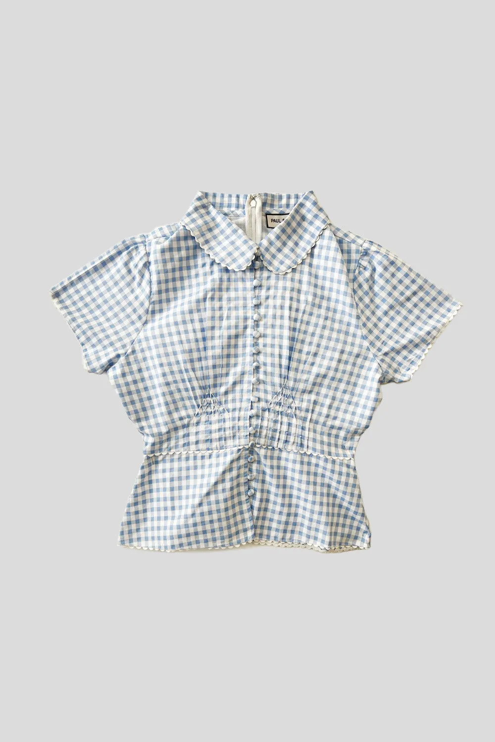 Chemisier crop top en coton au motif vichy sold by Paul & Joe product image thumbnail 5