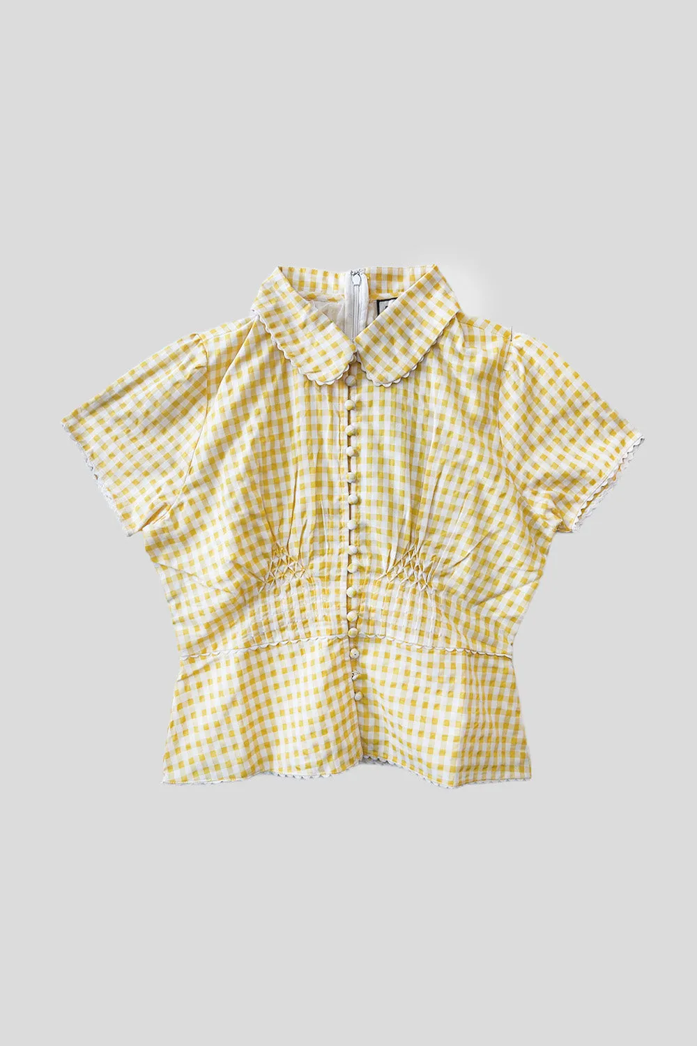 Chemisier crop top en coton au motif vichy sold by Paul & Joe product image thumbnail 3