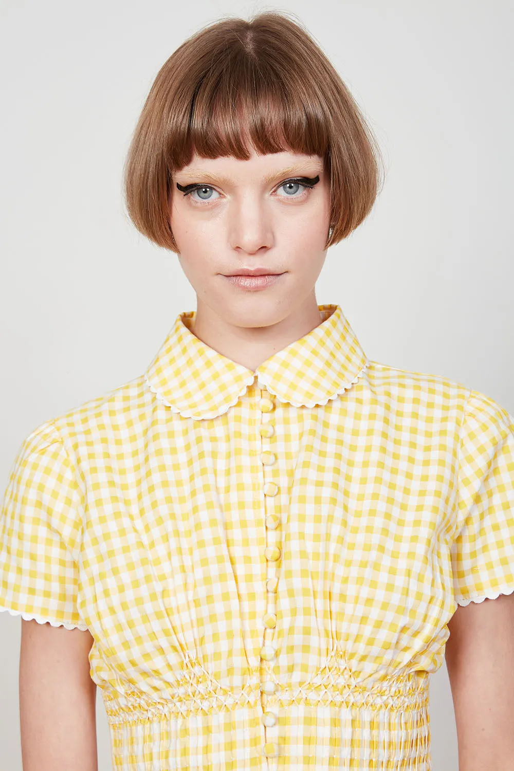 Chemisier crop top en coton au motif vichy sold by Paul & Joe product image thumbnail 2