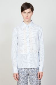 Chemise coupe droite en popeline de coton rayé sold by Paul & Joe