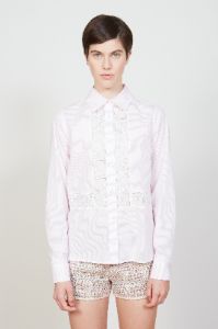 Chemise coupe droite en popeline de coton rayé sold by Paul & Joe