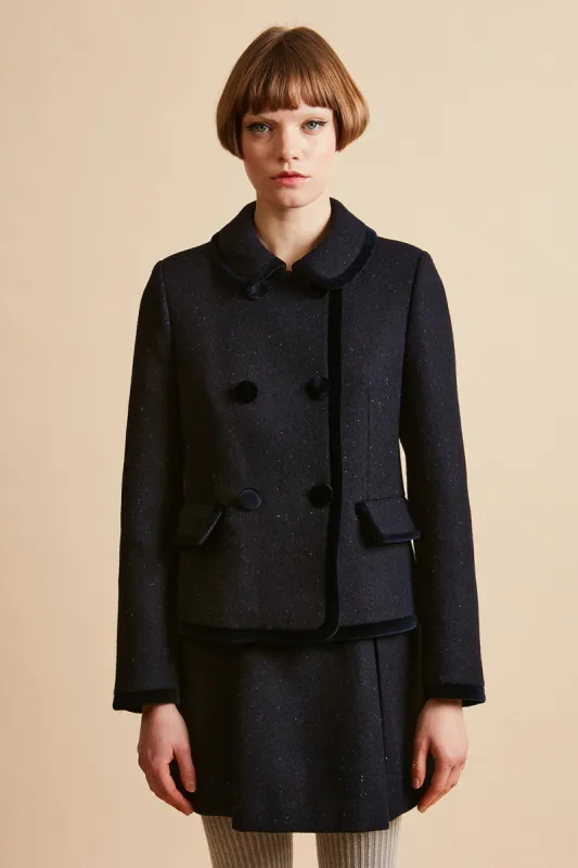 Veste courte ajustée en tweed de laine vierge sold by Paul & Joe