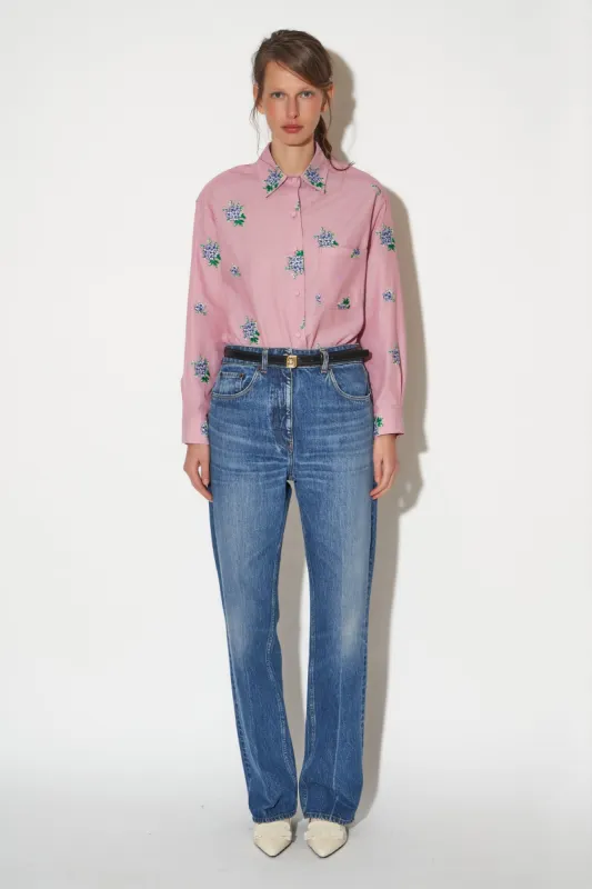 Jean taille haute coupe droite avec pli marqué sold by Paul & Joe