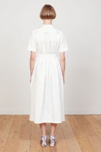 Robe évasée et brodée en twill de coton sold by Paul & Joe