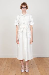 Robe évasée et brodée en twill de coton sold by Paul & Joe