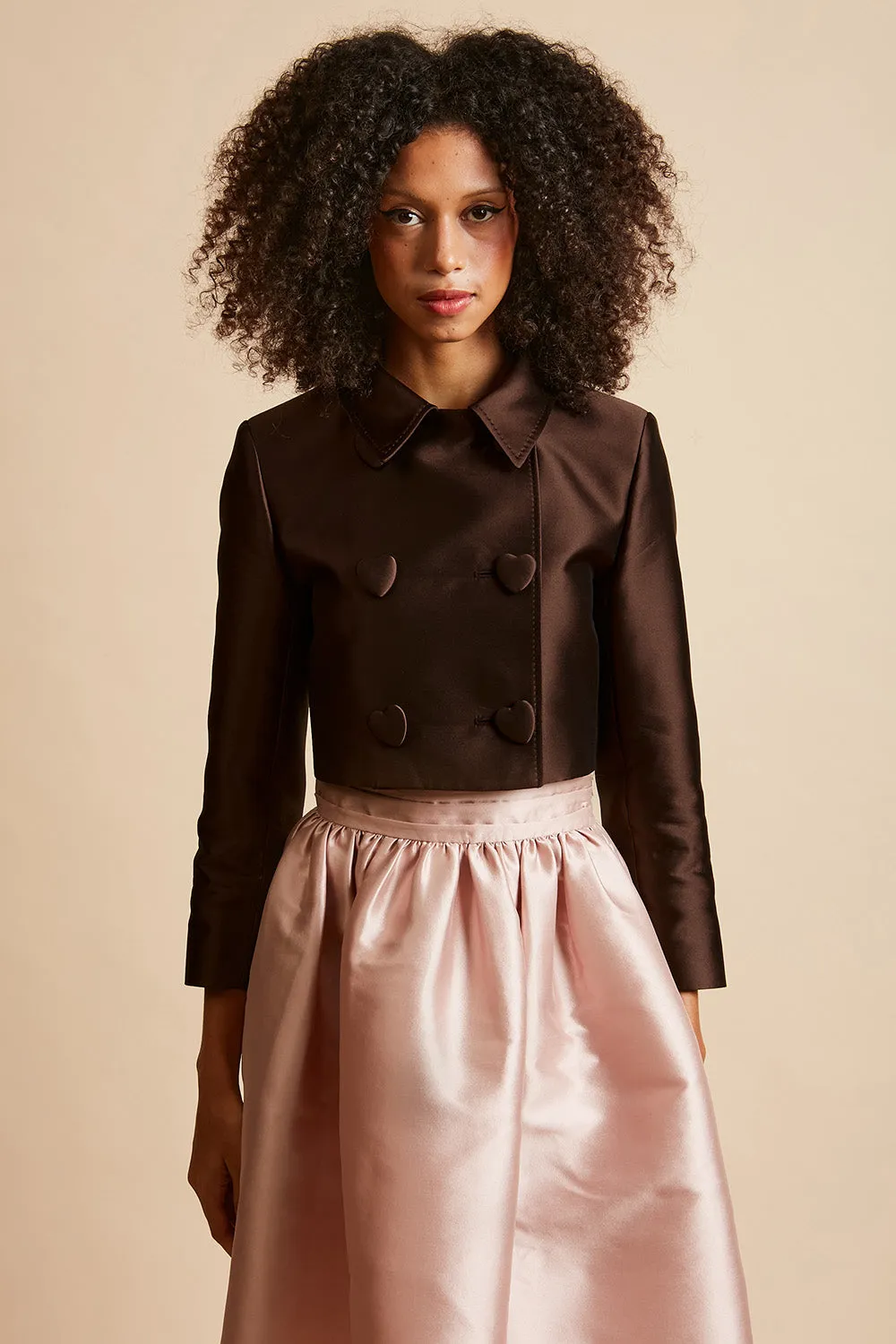 Veste courte en mikado de soie mélangée sold by Paul & Joe