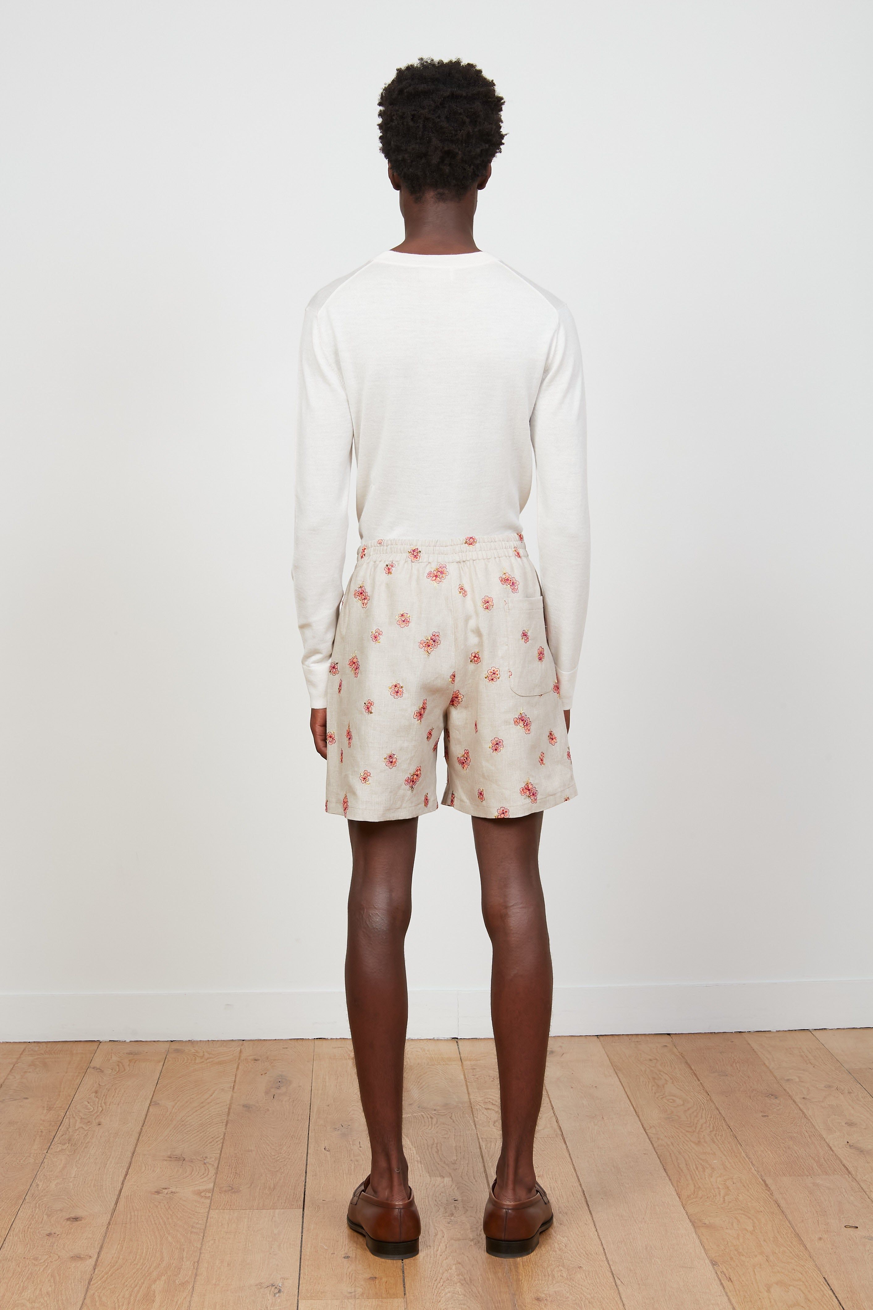 Short en lin de coupe droite motif floral sold by Paul & Joe product image thumbnail 3