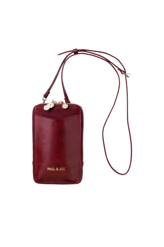 Sac à bandoulière bordeaux pour téléphone sold by Paul & Joe