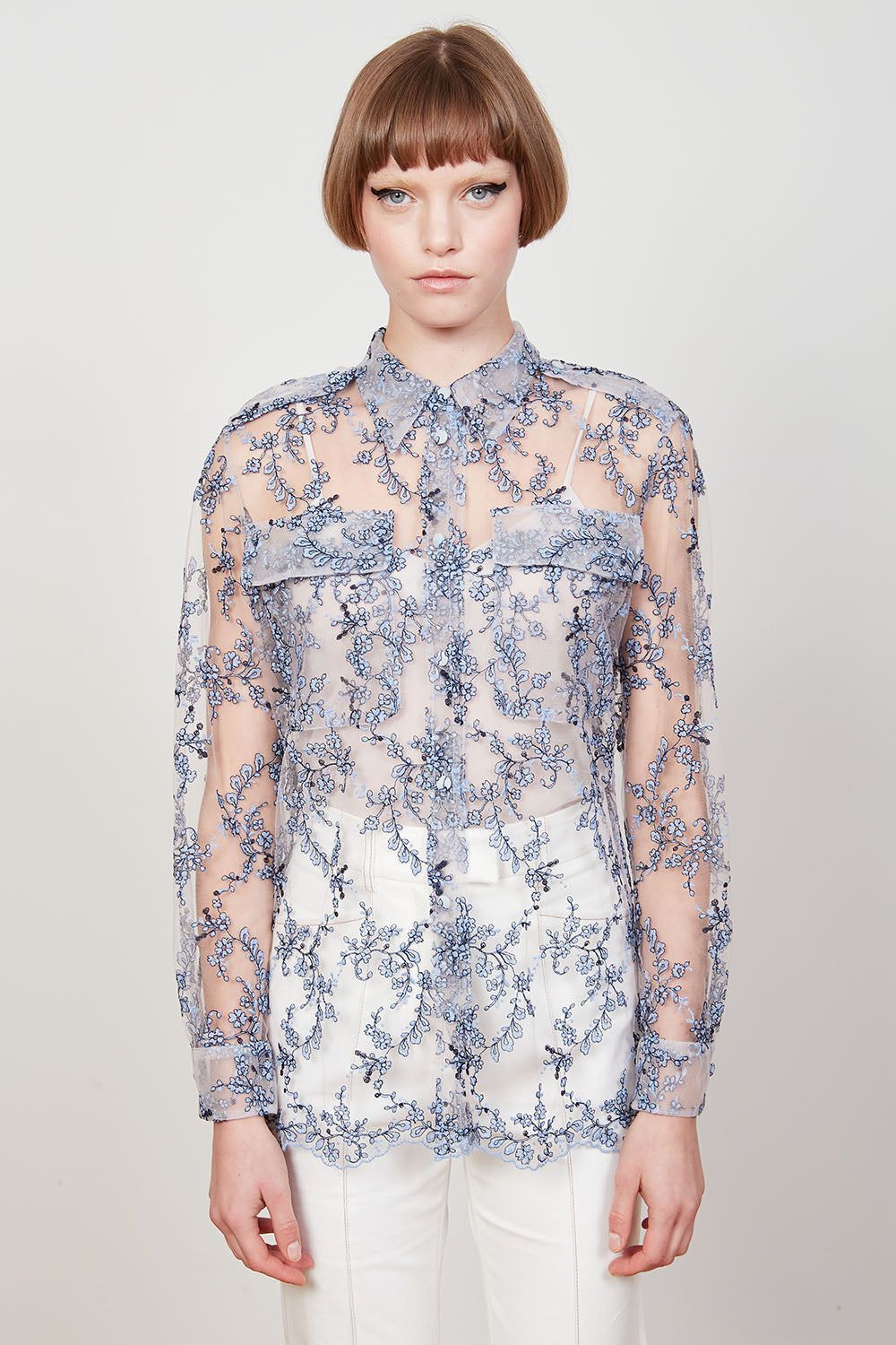 Chemise en tulle brodée en France sold by Paul & Joe product image thumbnail 3