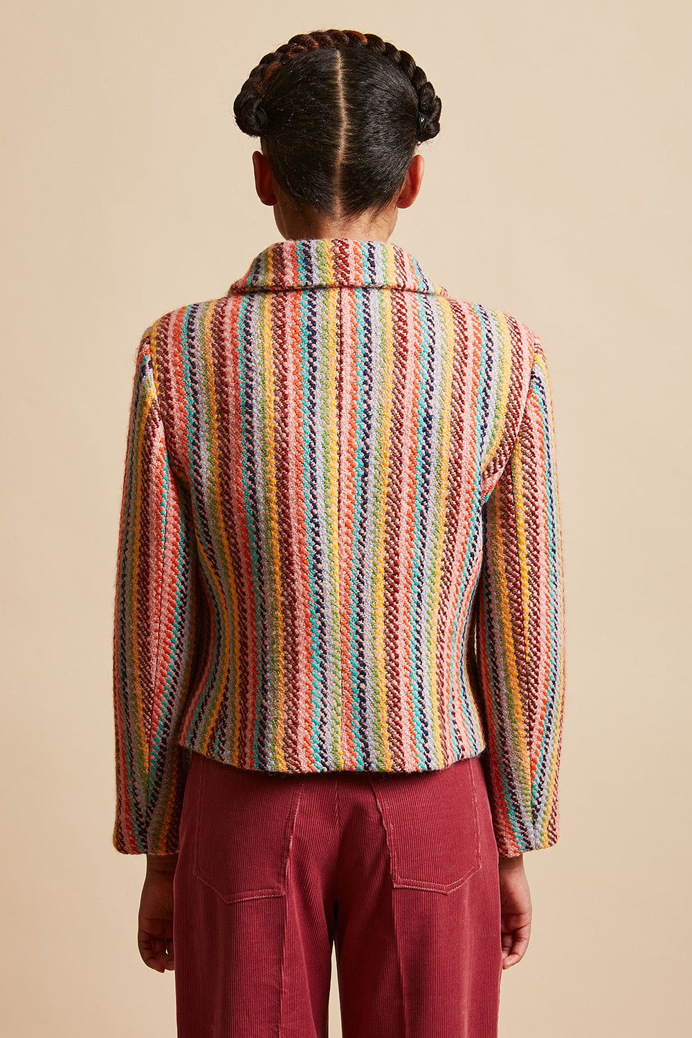 Veste courte cintrée en tweed rayé multicolore sold by Paul & Joe product image thumbnail 5