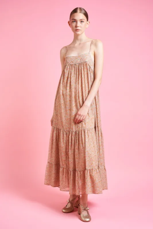 Robe longue à bretelles volantée sold by Paul & Joe